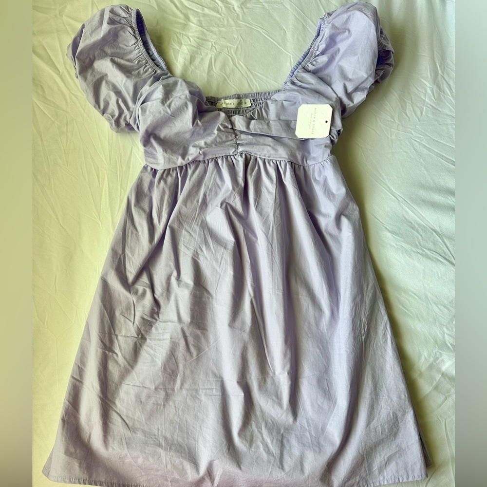 NWT Altar’d State Purple Mini dress Size Small with ruching details